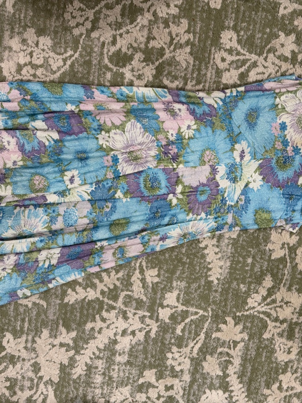 VintageFloral Blue and Lavender dress